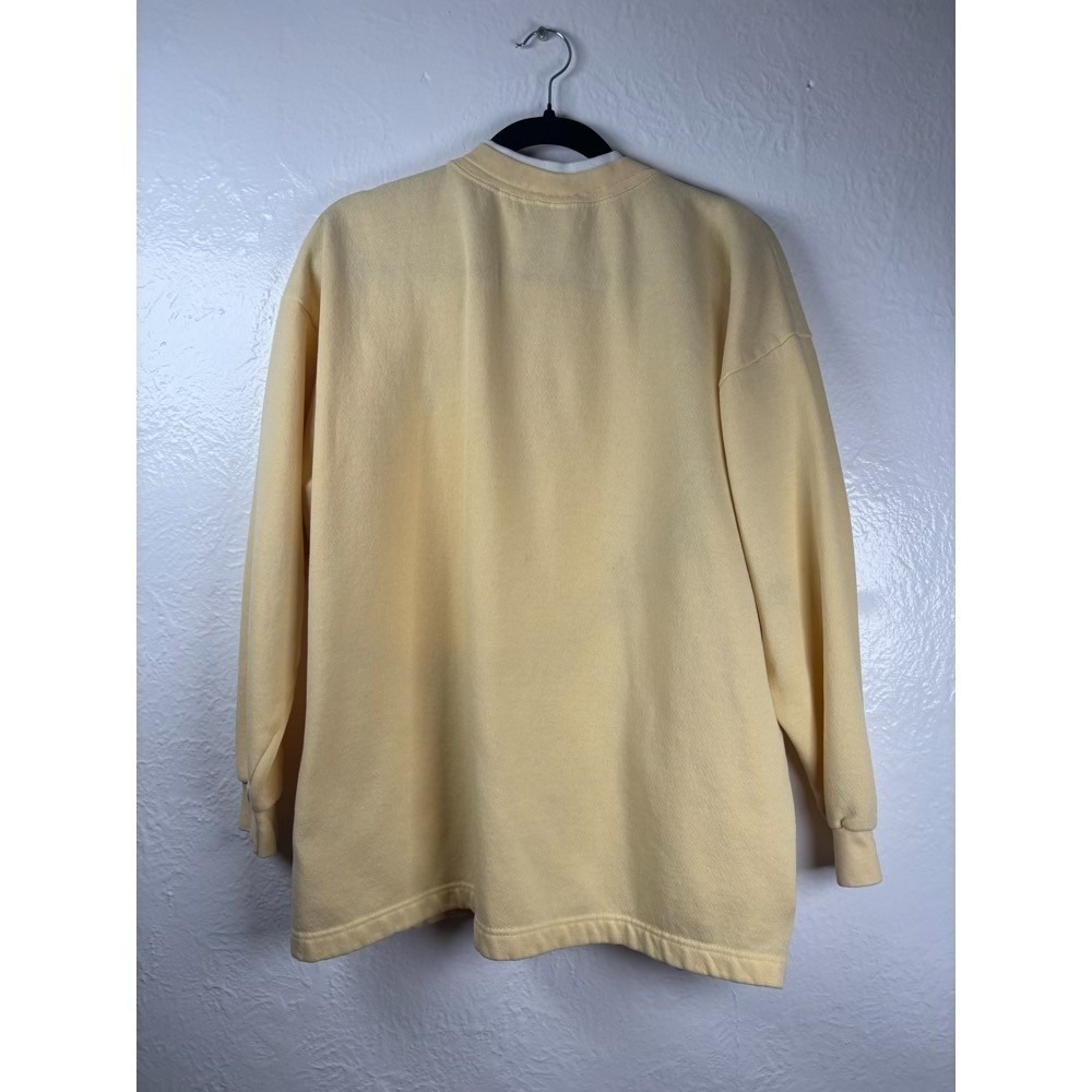 VTG Top Stitch Morning Sun Sweatshirt Full Zip XL Yellow Hummingbird Embroidery - Picture 11 of 14